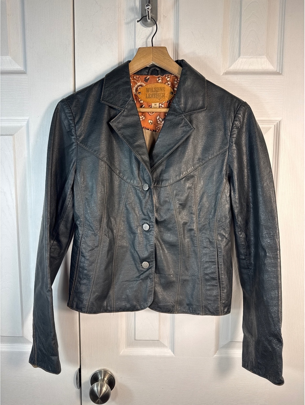 Wilsons Leather Women's Black Leather Jacket Size M